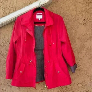 Charter Club Water- Resistant Hooded Anorak Jacket Plus Size pL